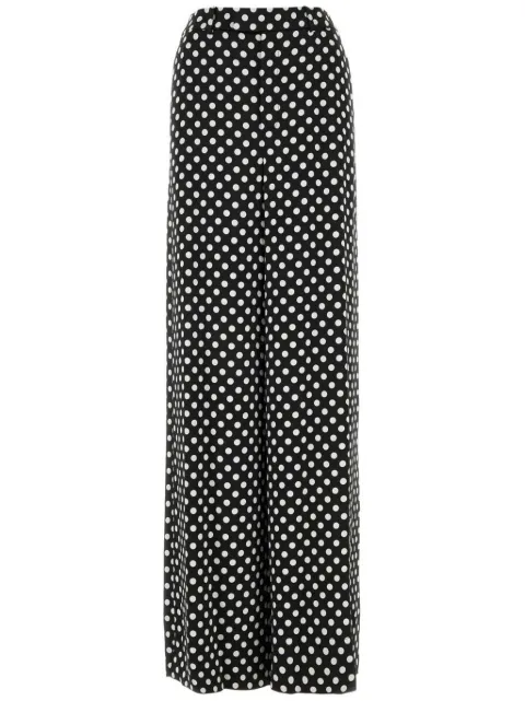 Saint Laurent polka-dot tailored silk trousers