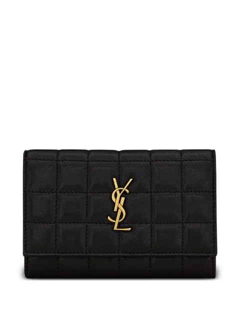 Saint Laurent Carteira matelassê com logo