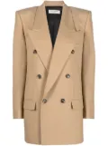 Saint Laurent double-breasted wool blazer - Neutrals
