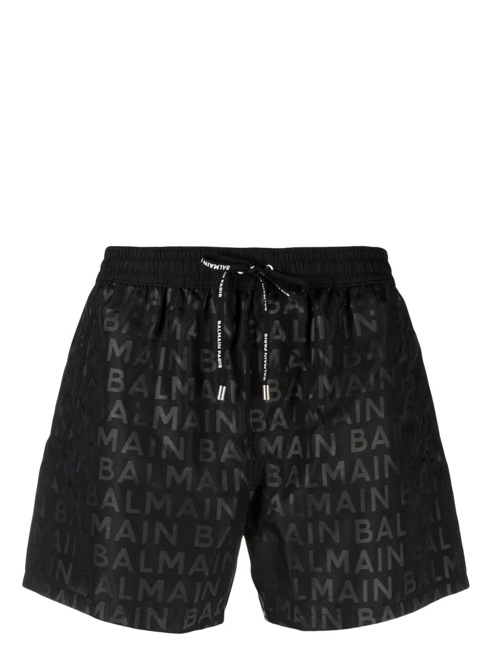 

Balmain logo-print drawstring swim-shorts - Black