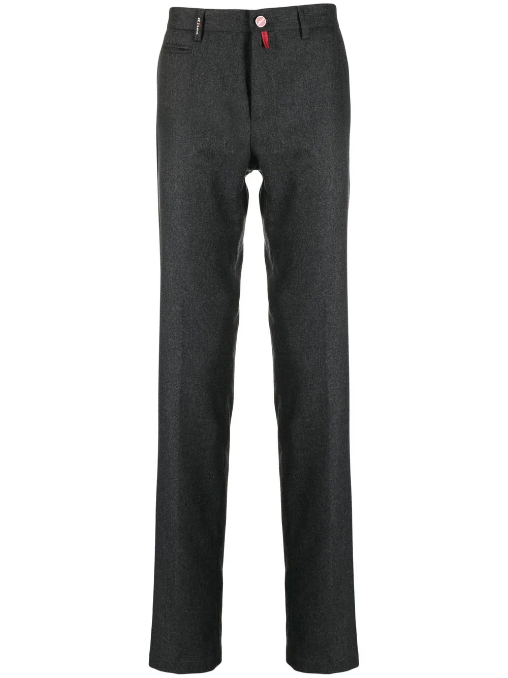 

Kiton pantalones de vestir con parche del logo - Gris