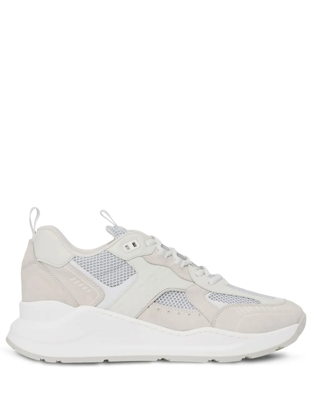 

Burberry check mesh low-top trainers - White