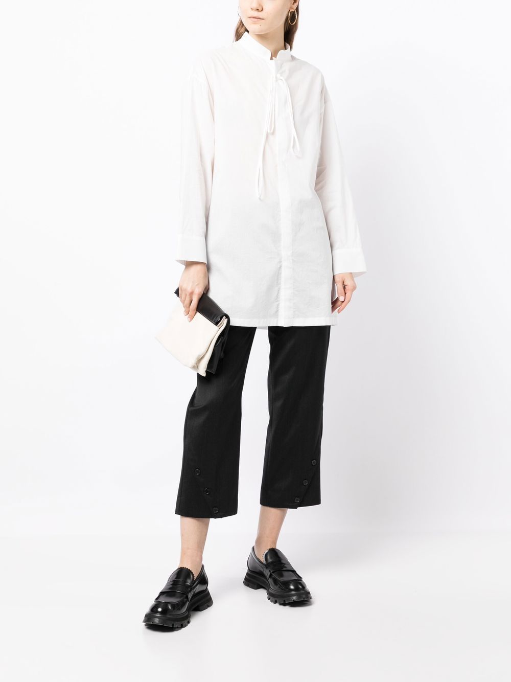 Shop Yohji Yamamoto R-designed Long-sleeve Shirt In White