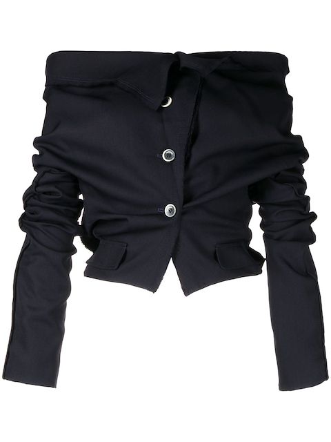 Jacquemus Camargue scrunched blouse