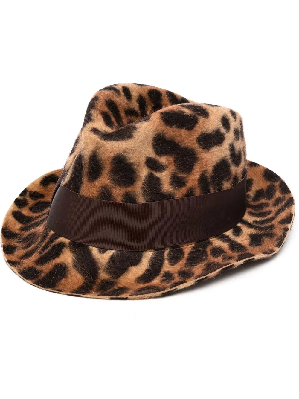 

Borsalino Leo leopard print trilby hat - Brown