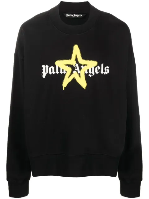 Palm Angels star sprayed-print sweatshirt