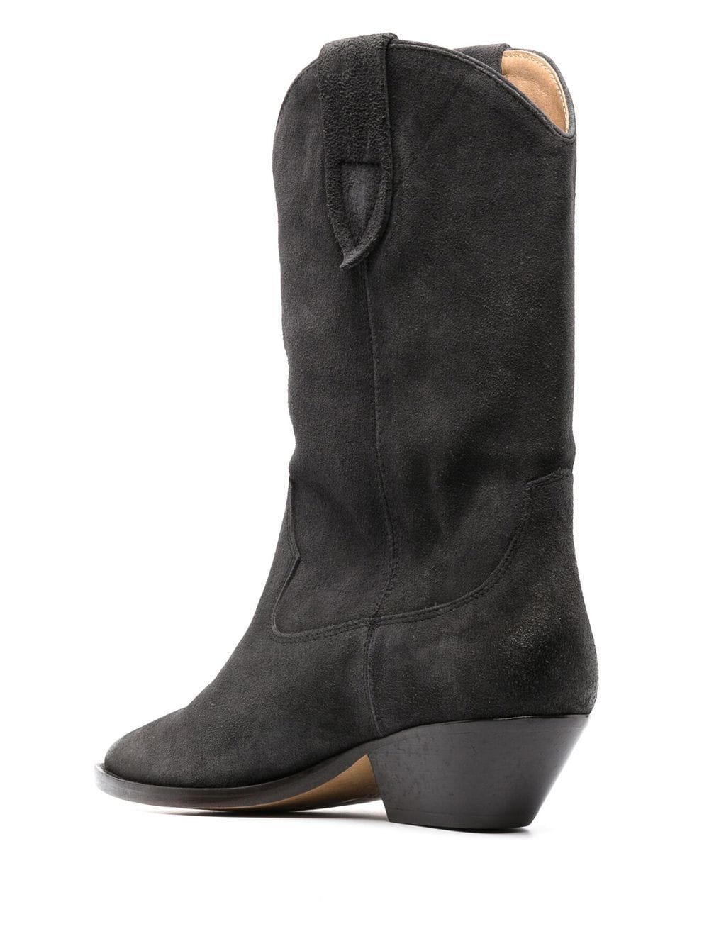 Shop Isabel Marant Duerto Leather Boots In Grey