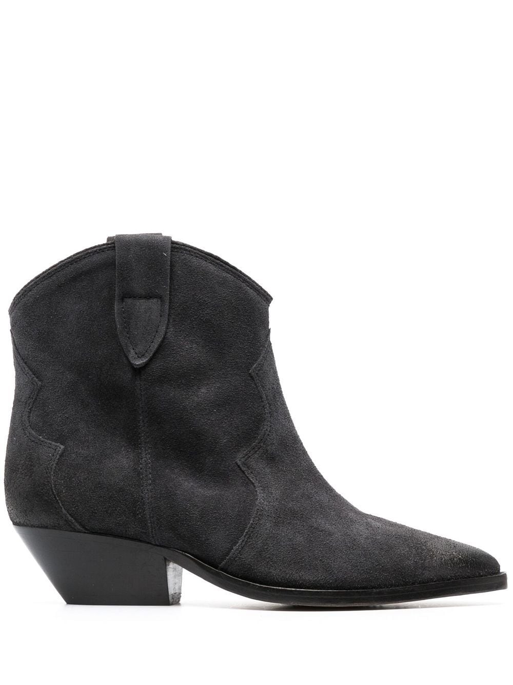 Shop Isabel Marant Cuban-heel Ankle Boots In Grey
