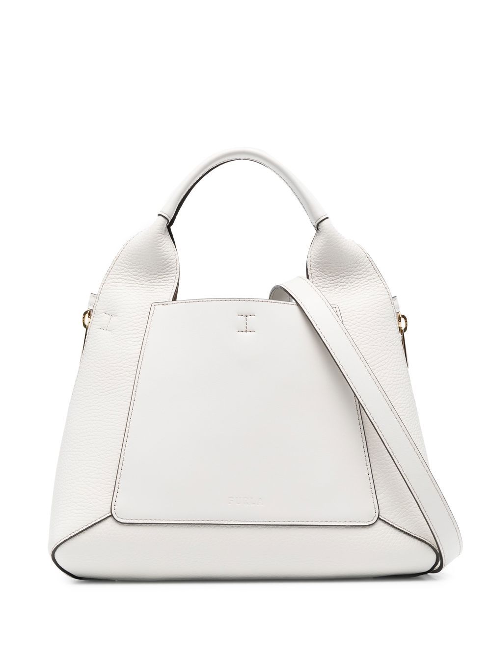 

Furla panelled leather tote bag - White