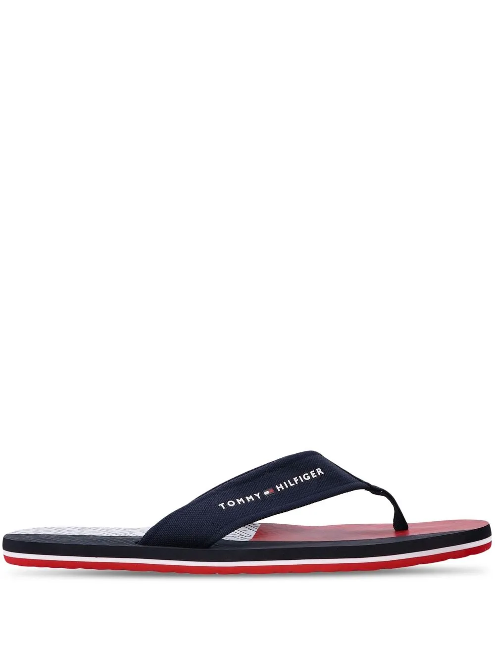 

Tommy Hilfiger braided-strap logo-print flip flops - Blue