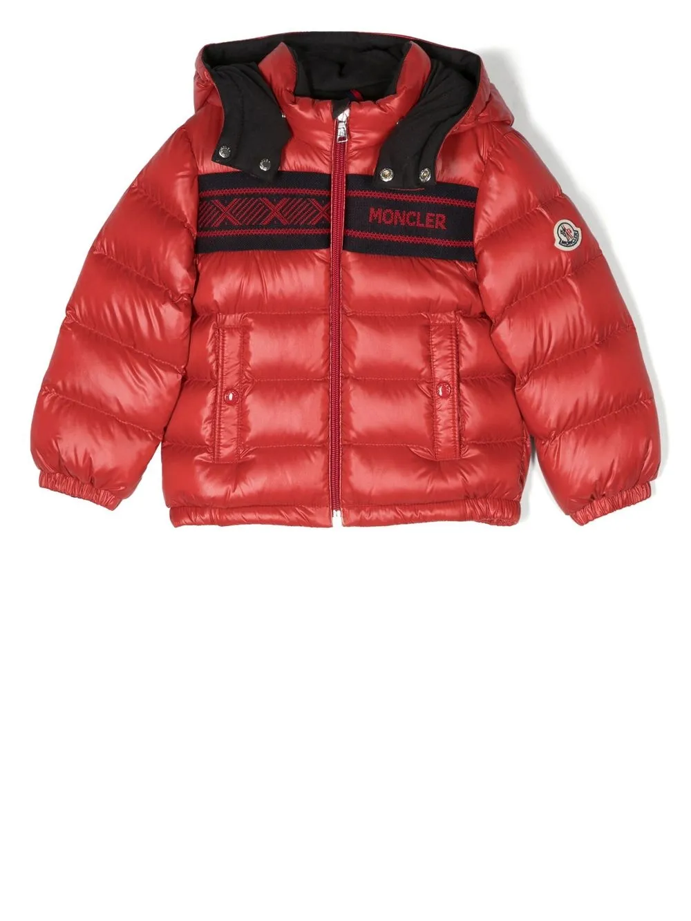 

Moncler Enfant logo-patch sleeve padded jacket - Red