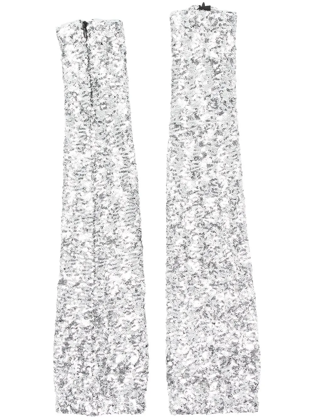 

MSGM long sequinned gloves - Silver