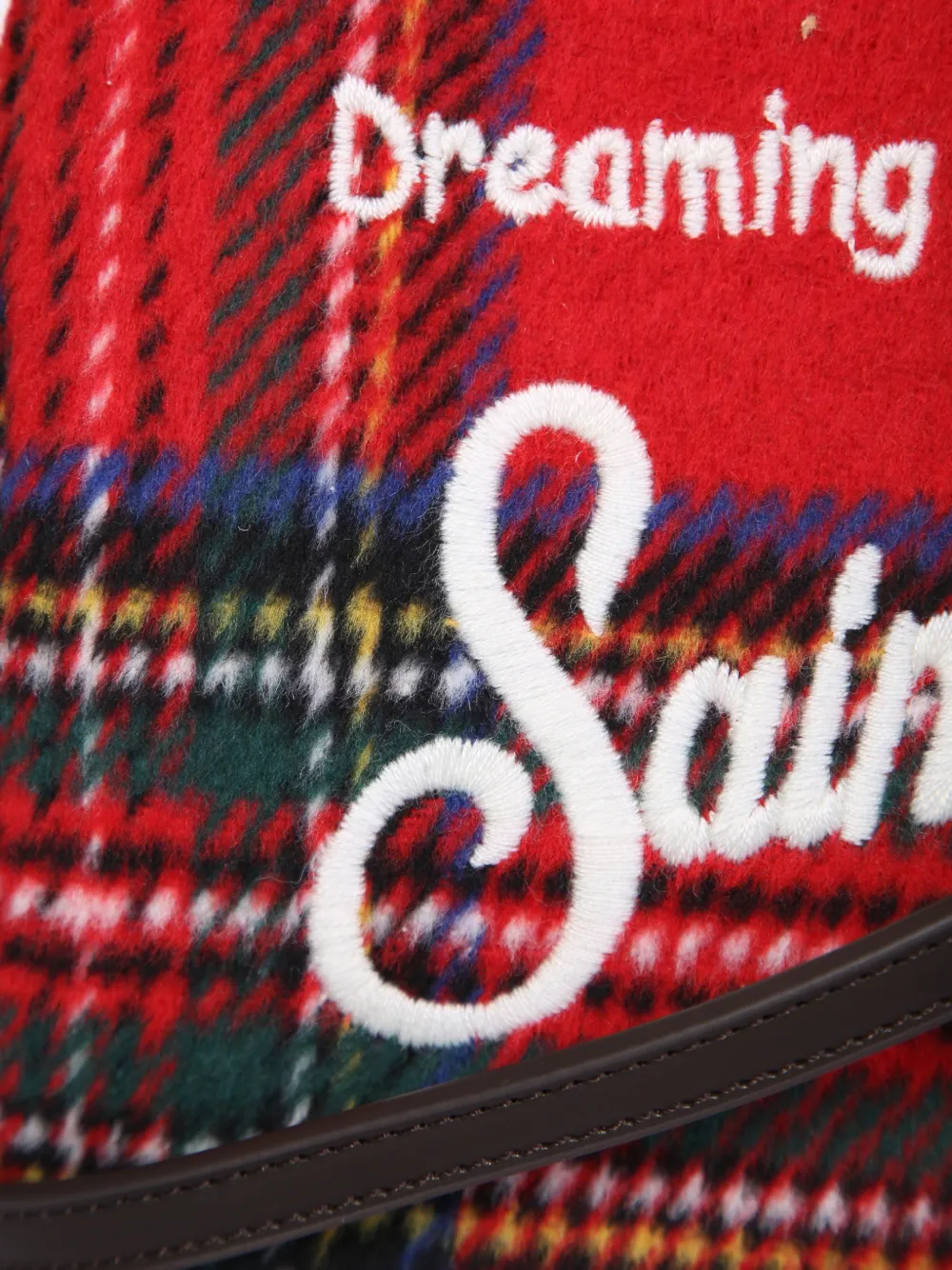 MC2 Saint Barth Buidel met tartan-ruit en borduurwerk Rood