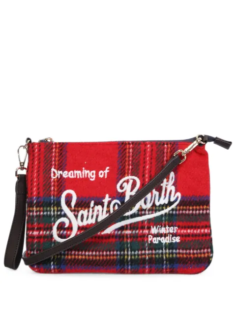 MC2 Saint Barth pochette à motif tartan brodé