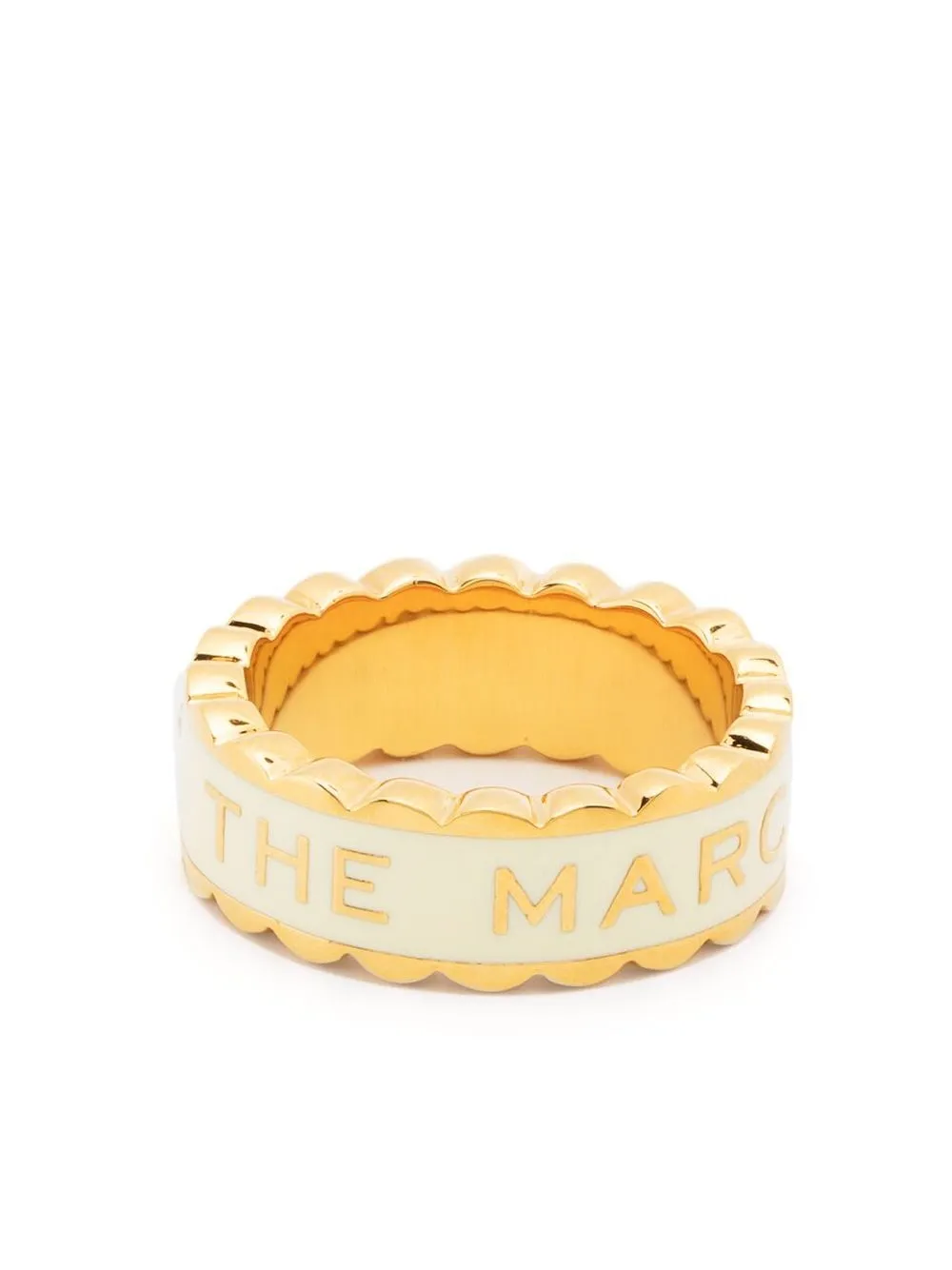 

Marc Jacobs The Medallion scalloped ring - Neutrals