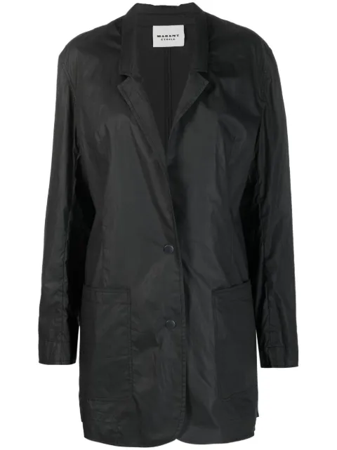 MARANT ÉTOILE single-breasted organic cotton blazer