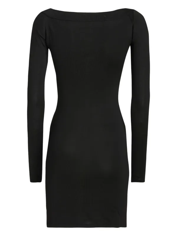 ワンピース SAINT LAURENT V-NECKED MINI DRESS Saint Laurent V-neck Draped Mini Dress | Blue | FARFETCH