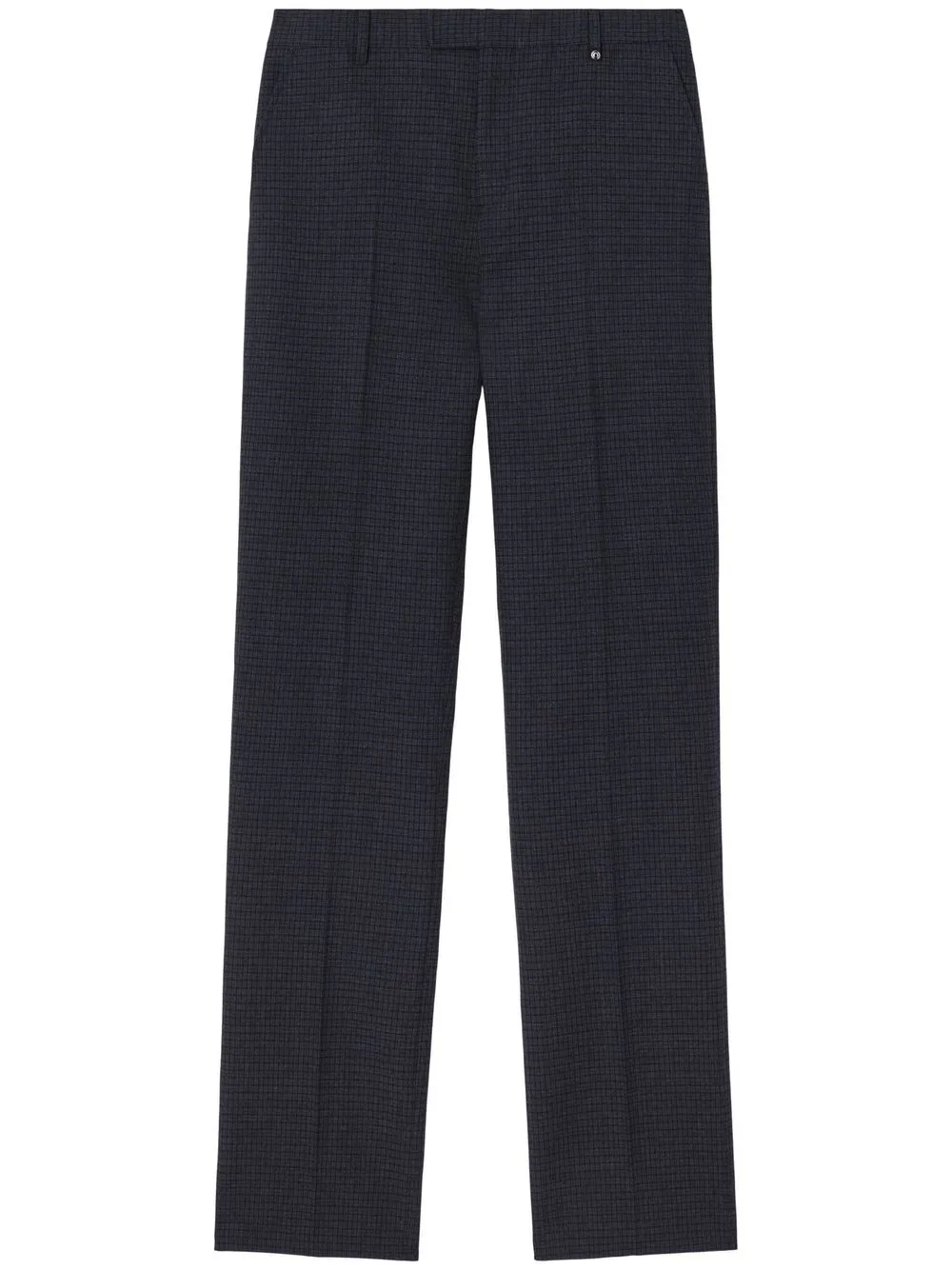 

Burberry micro-check tailored wool trousers - Black