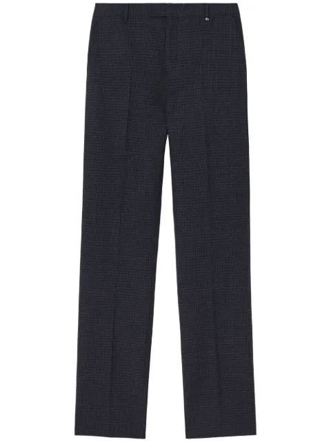 Burberry micro-check tailored wool trousers