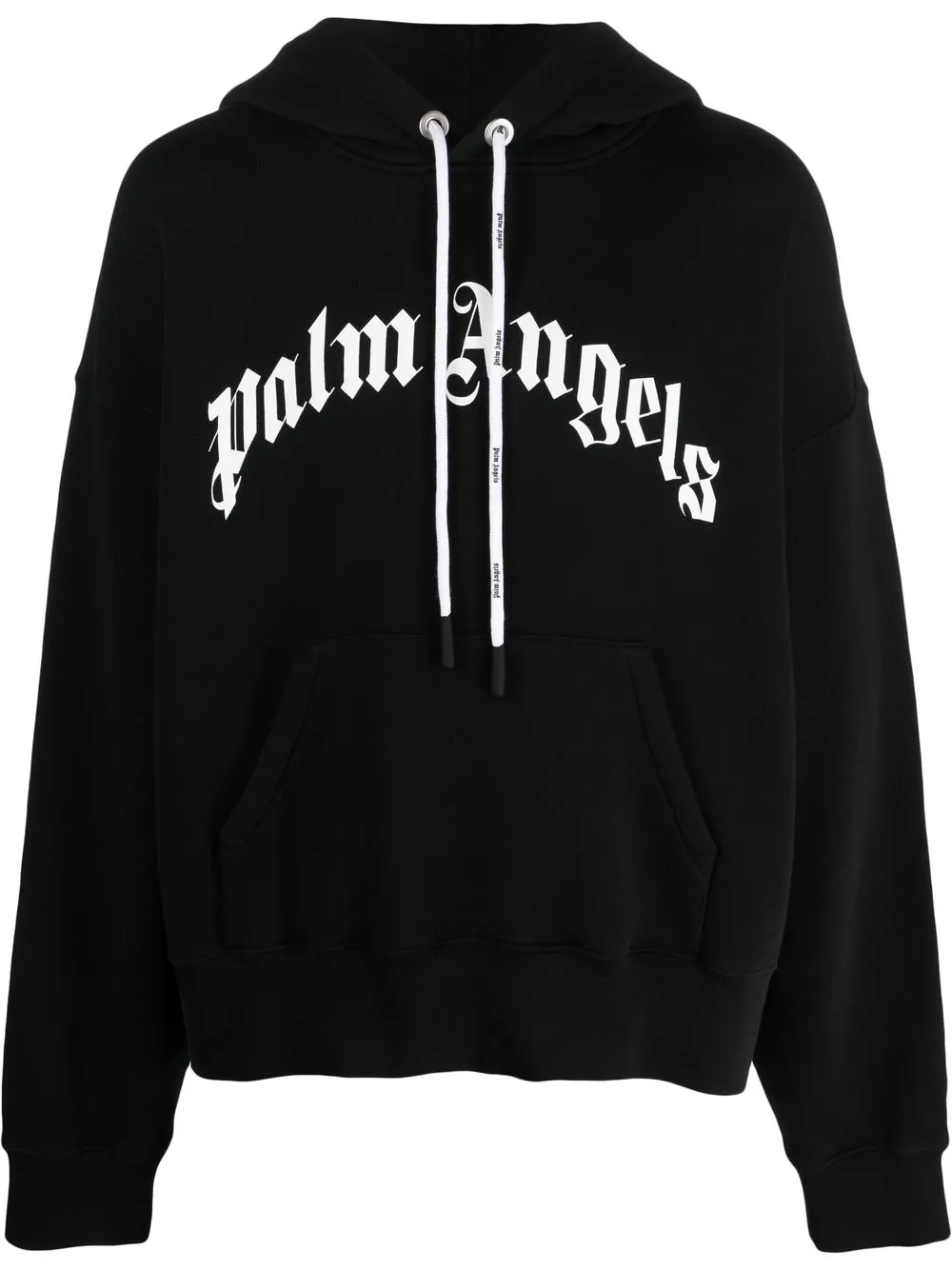 

Palm Angels curved logo-print hoodie - Black