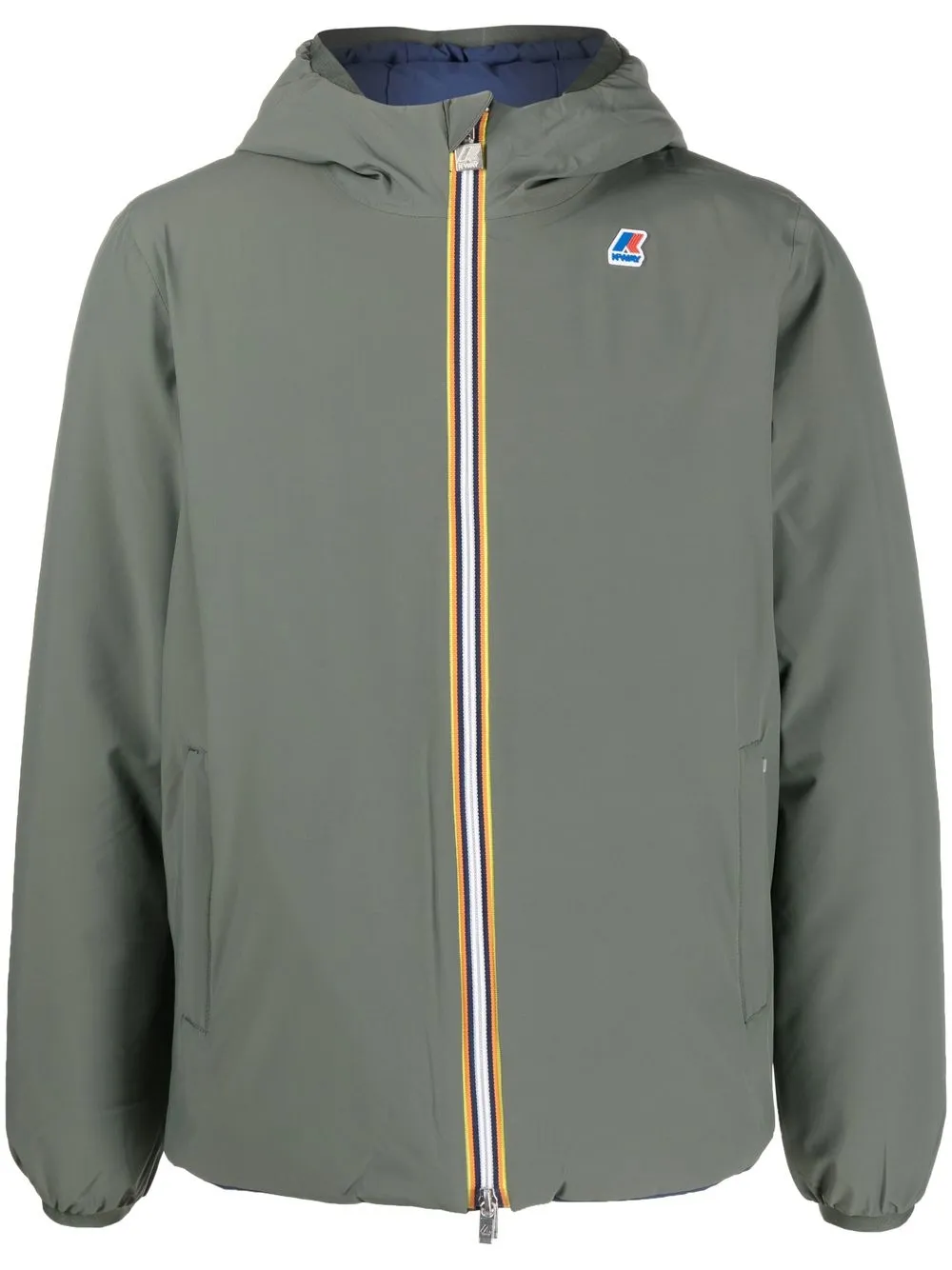 

K-Way reversible hooded zip-up jacket - Green