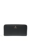 Furla logo-lettering leather wallet - Black