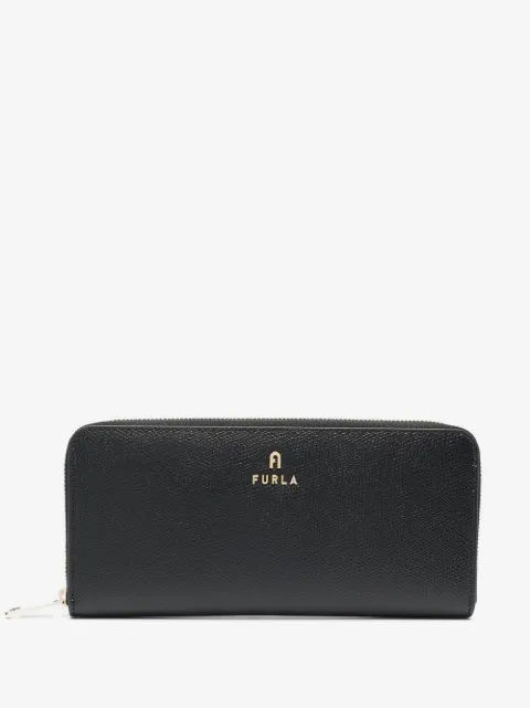 Furla cartera L Camelia con placa del logo y cierre en el contorno