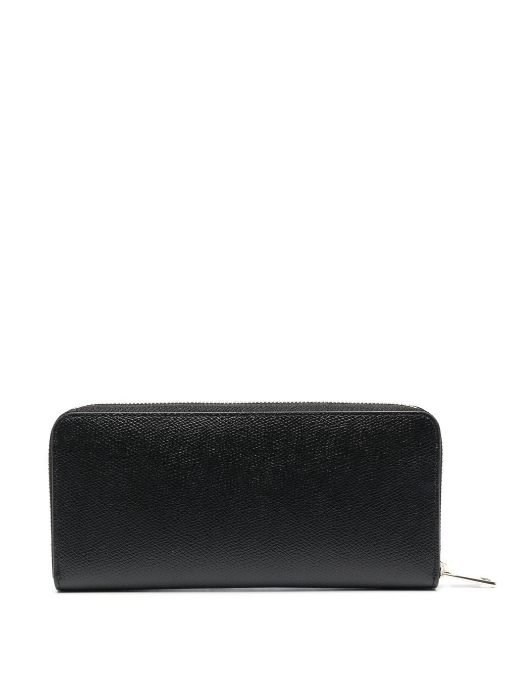 Shop Furla Logo-lettering Leather Wallet In Black