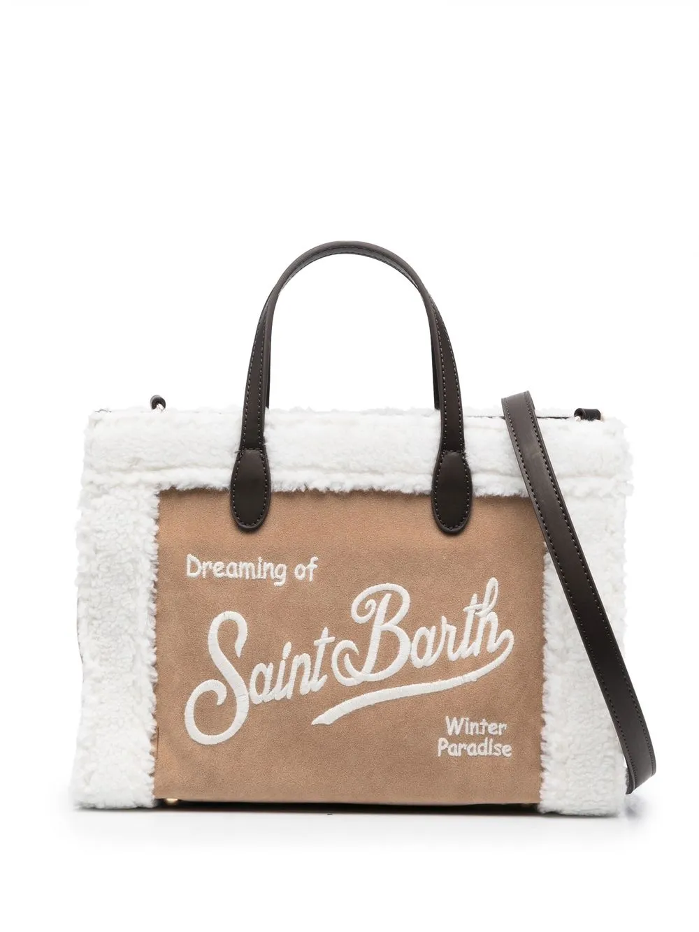 

MC2 Saint Barth fleece textured tote bag - Neutrals