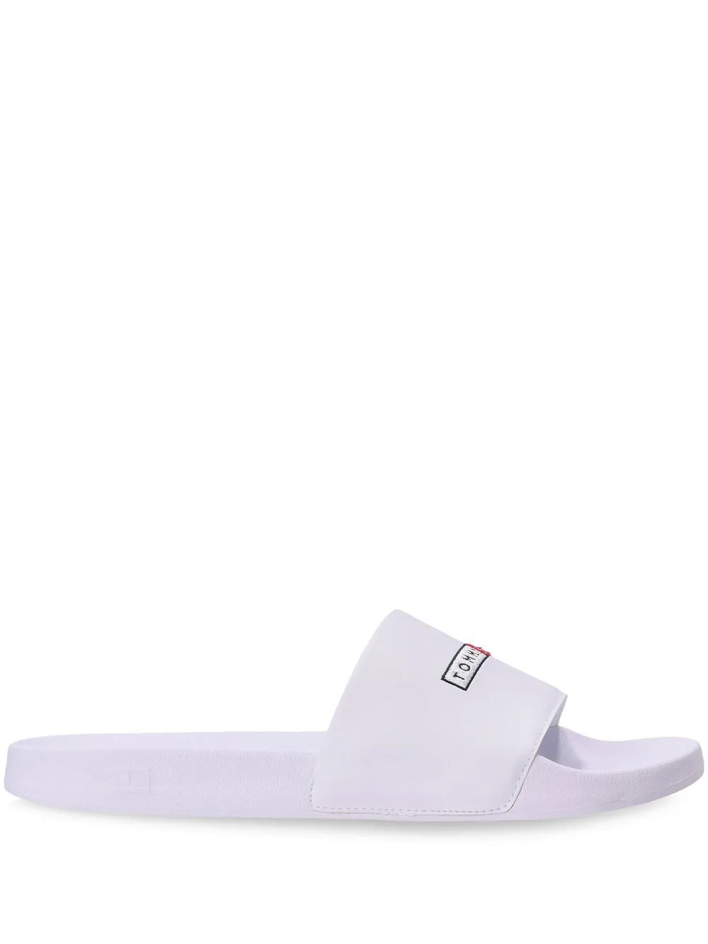 

Tommy Hilfiger logo-patch slides - White