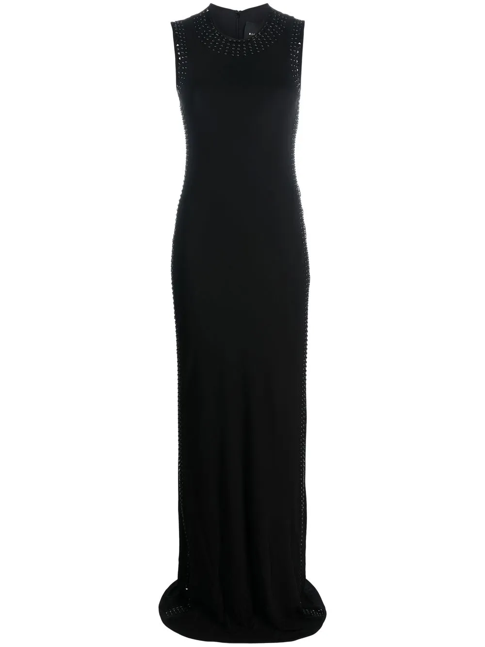 

John Richmond sleeveless stud-embellished gown - Black