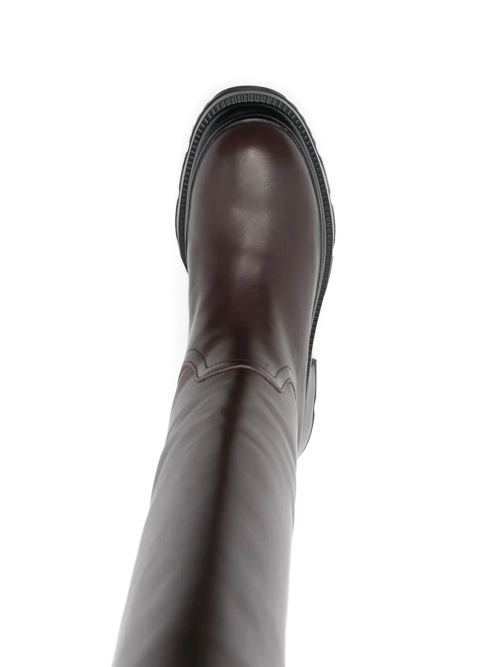 Shop Karl Lagerfeld Danton Knee-high Riding Boots In Brown