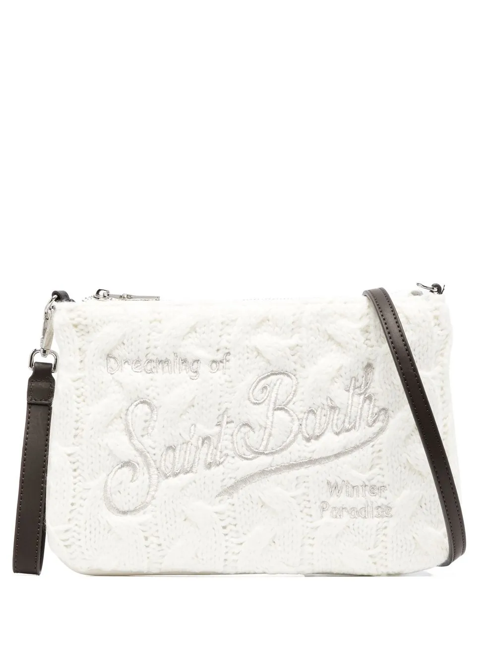 

MC2 Saint Barth cable knit clutch bag - White