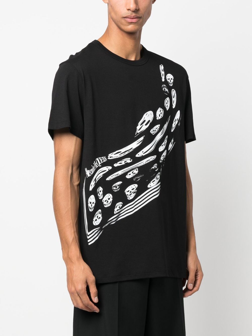 Shop Alexander Mcqueen Skeleton-print Short-sleeved T-shirt In Black