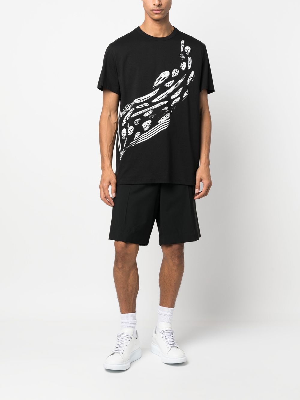 Shop Alexander Mcqueen Skeleton-print Short-sleeved T-shirt In Black