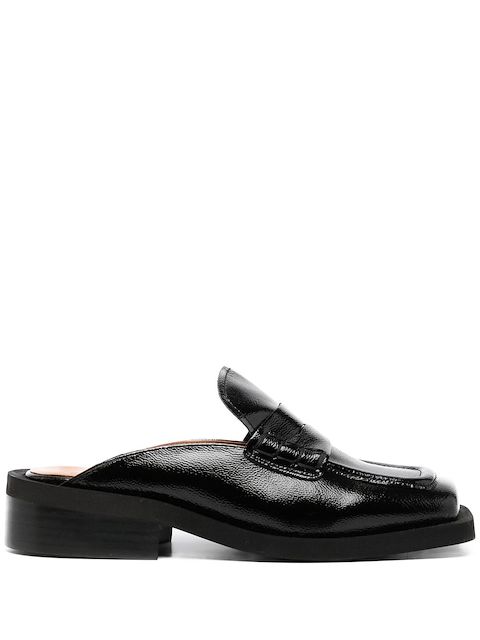 GANNI square-toe backless loafers