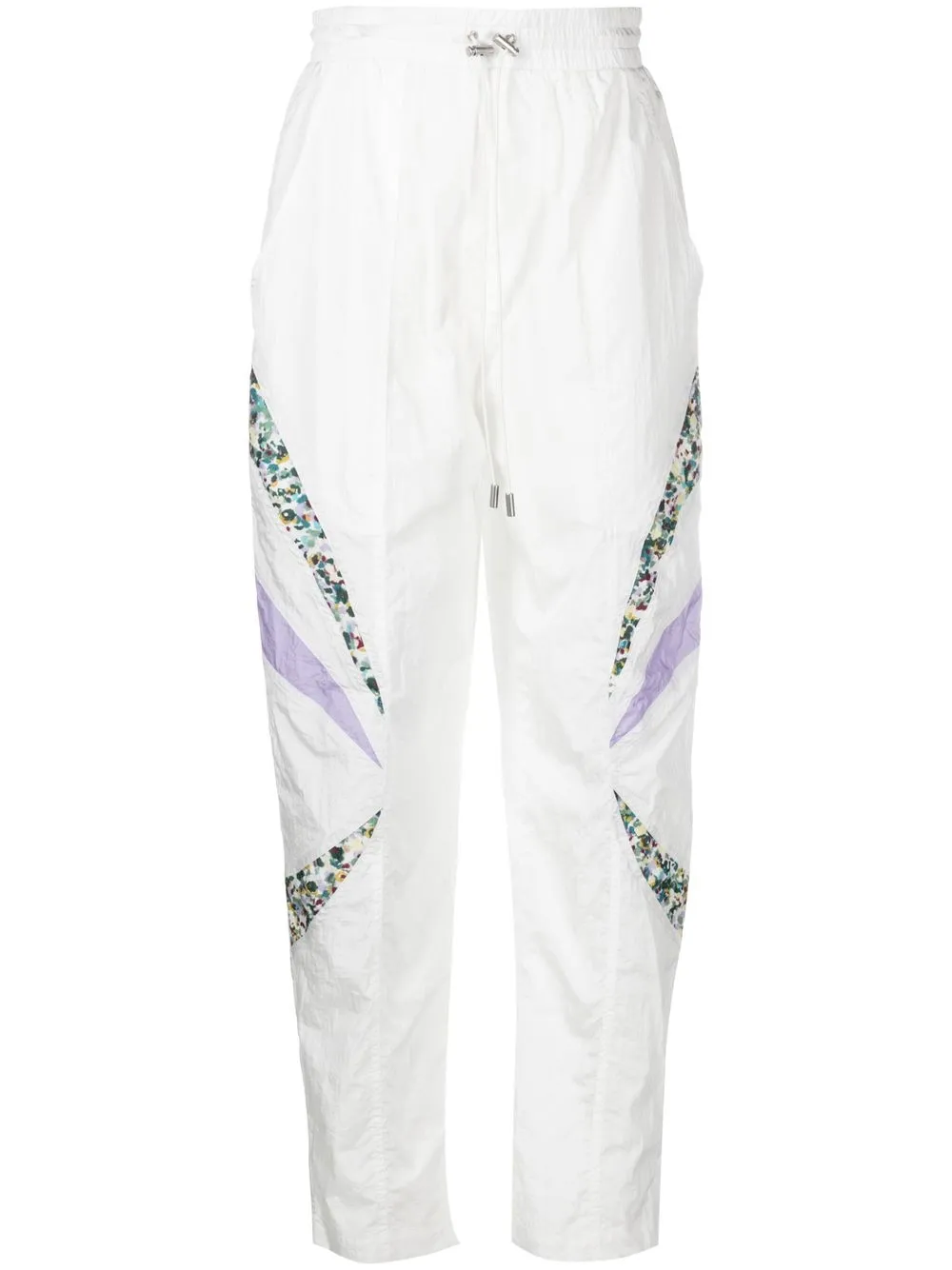 Isabel Marant Étoile Contrast-panel Drawstring Trousers In White