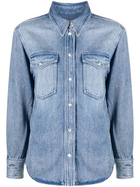 MARANT ÉTOILE Ausgeblichenes Jeanshemd