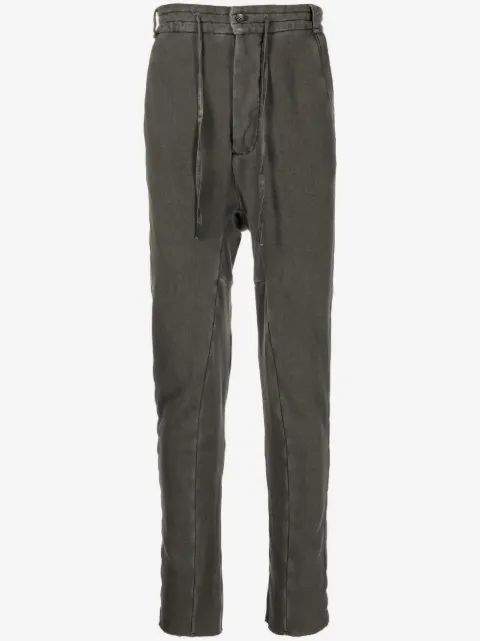 Masnada drawstring-waist drop-crotch trousers