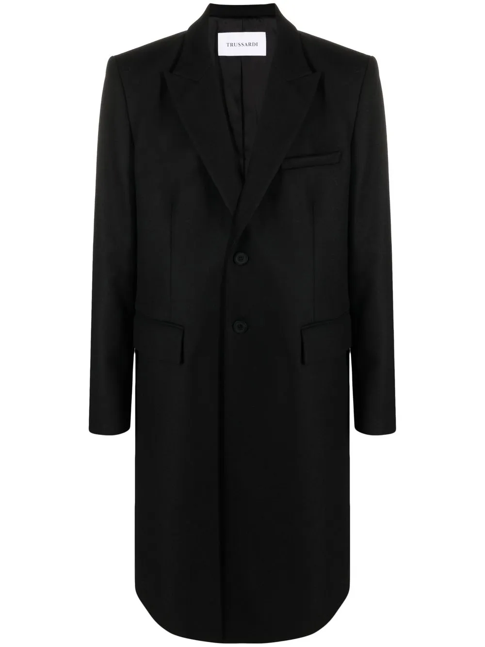 

Trussardi single-breasted wool-blend coat - Black