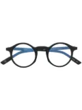 Lesca round-frame optical glasses - Black
