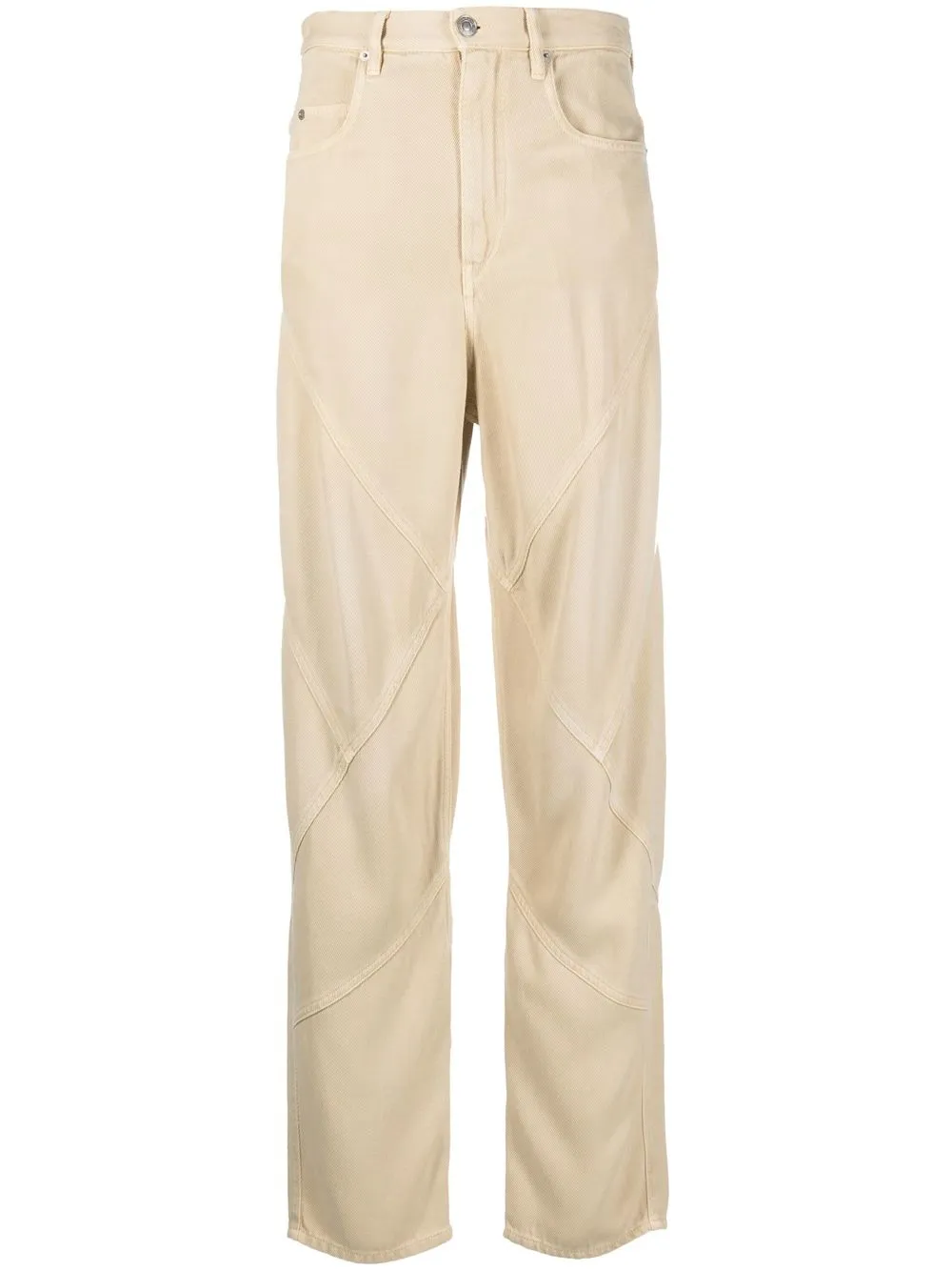 

Isabel Marant Étoile panelled straight-leg jeans - Neutrals