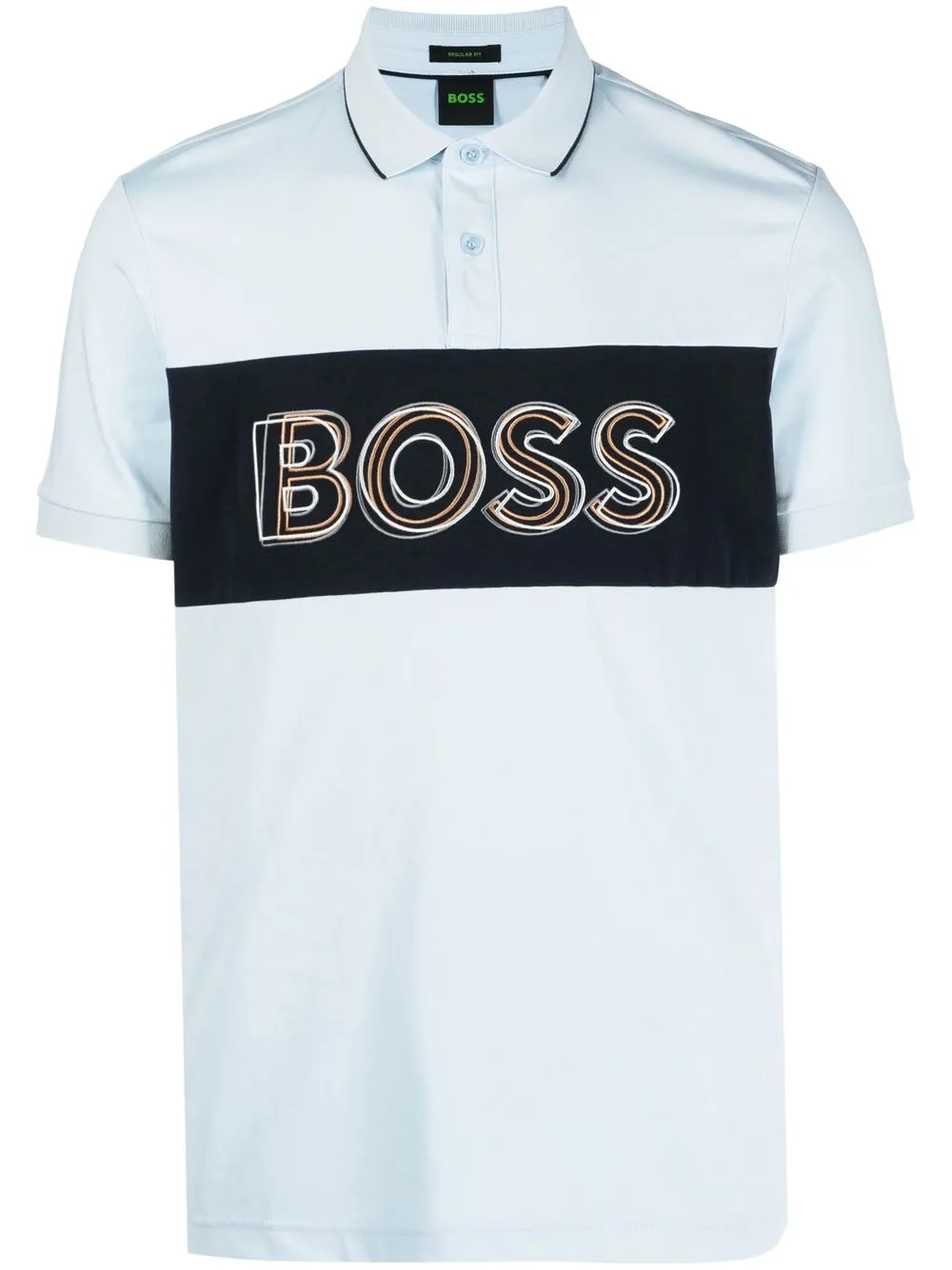 Hugo Boss Poloshirt Mit Logo-print In Blue