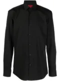 HUGO long-sleeve cotton shirt - Black