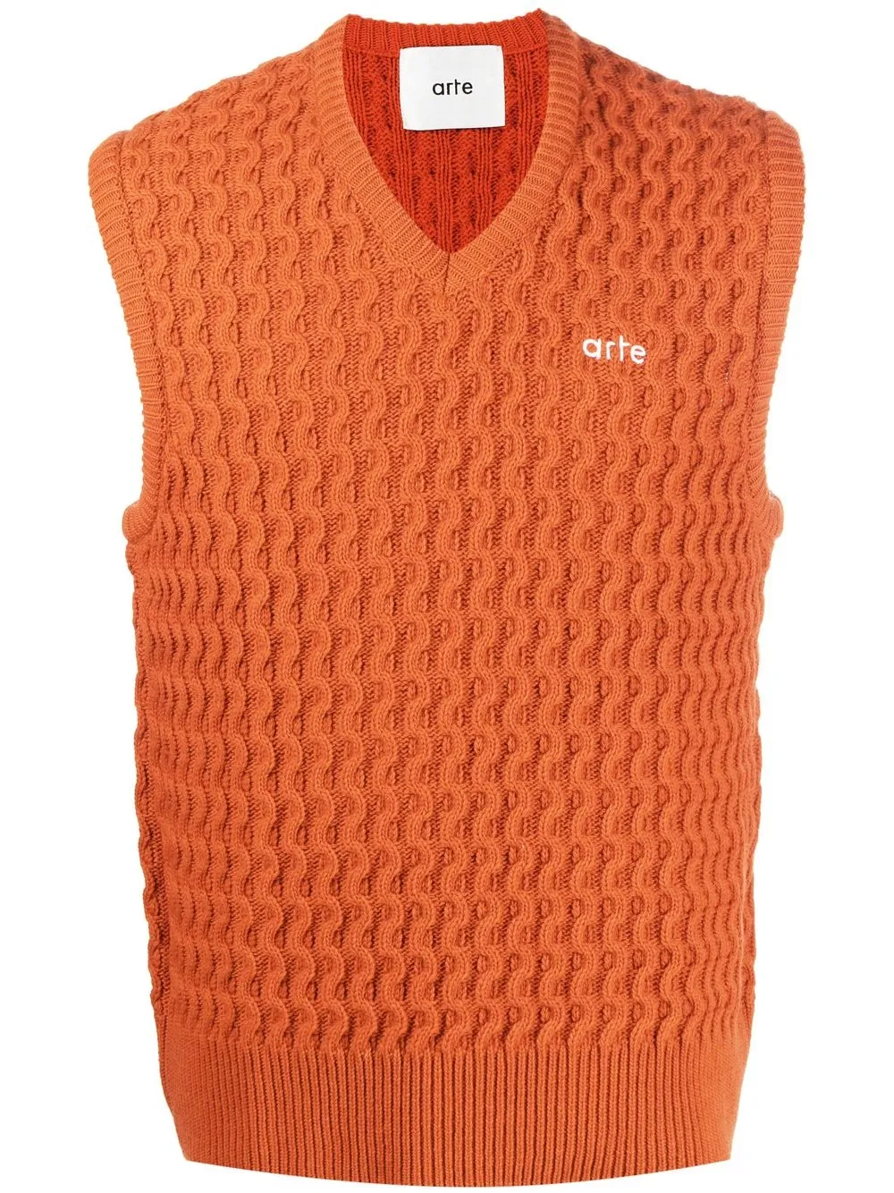 

ARTE textured-knit tank top - Orange