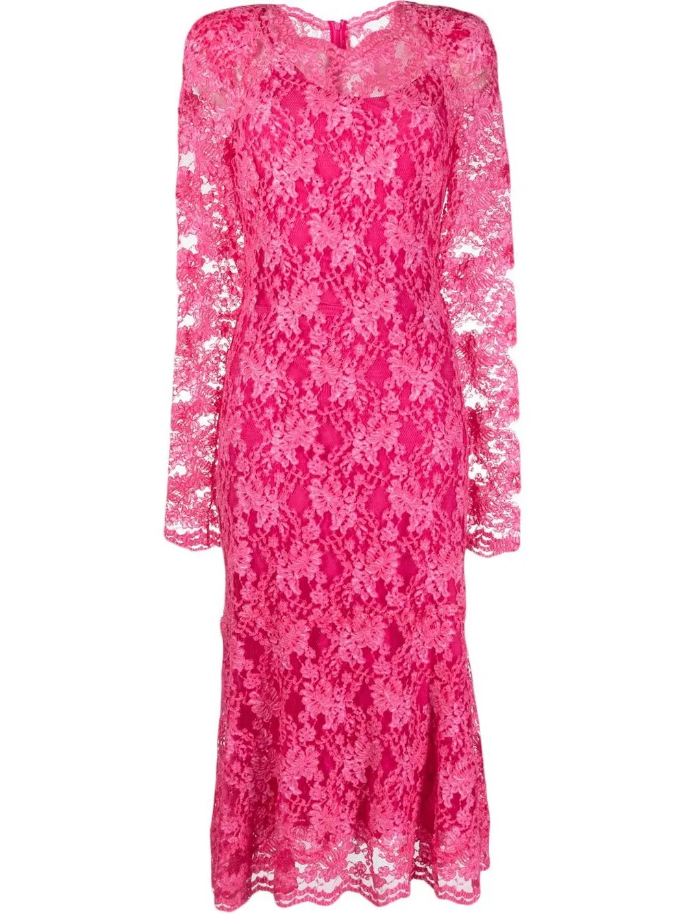 

Ermanno Scervino floral-lace midi dress - Pink