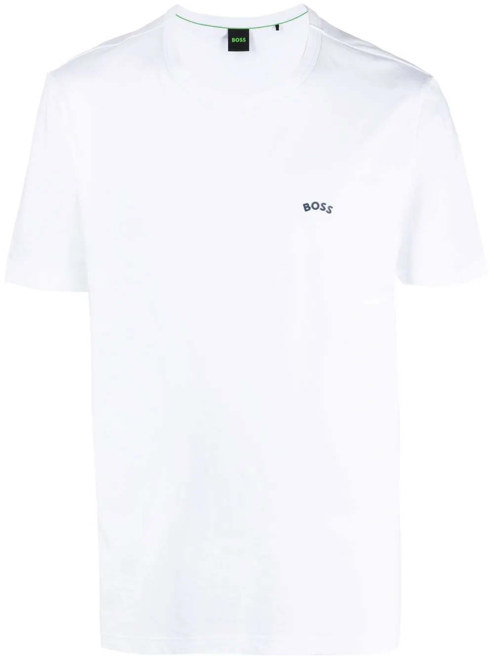 

BOSS curved logo-print T-shirt - White