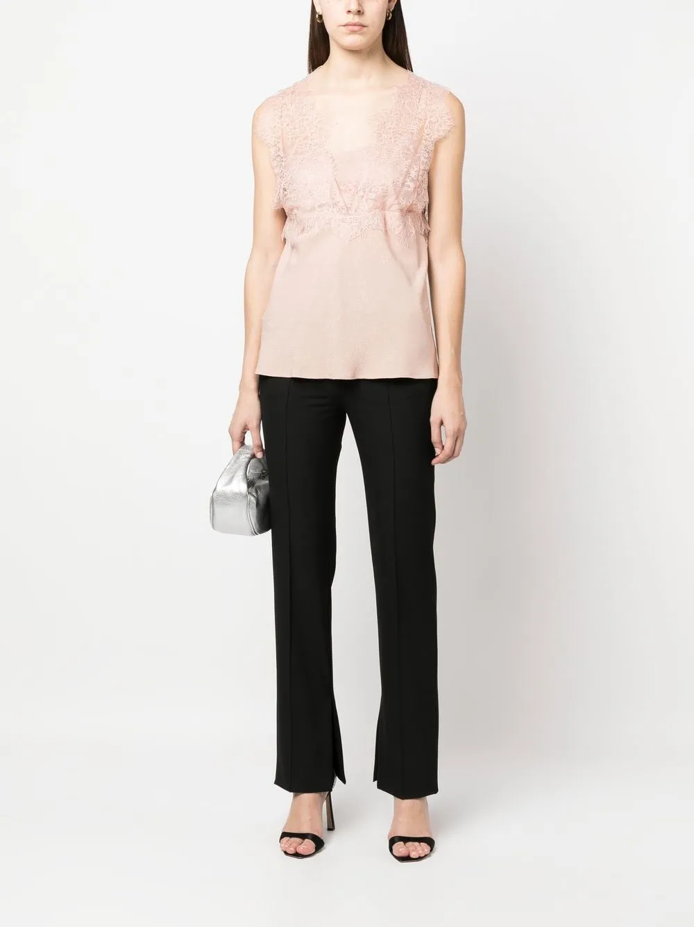 PINKO Semi-doorzichtige top - Roze