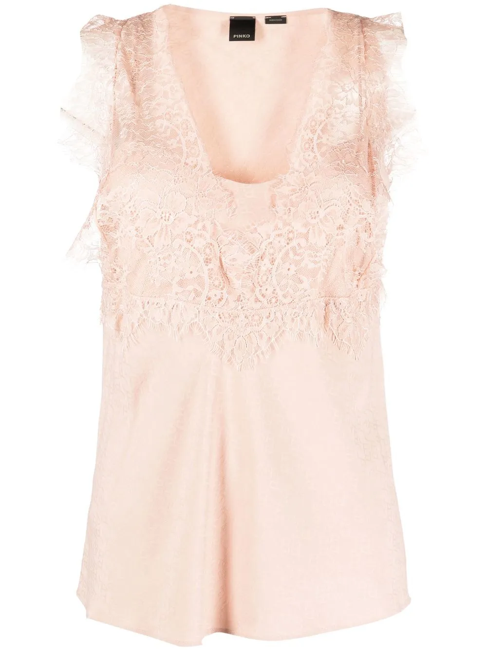 PINKO top con paneles de encaje semitransparente | rosado | Image 1
