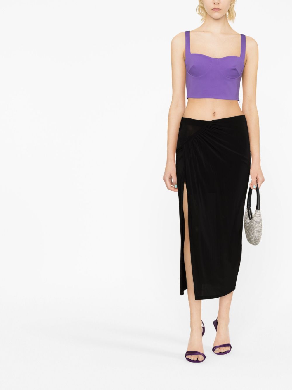 PINKO sleeveless cropped top - Paars